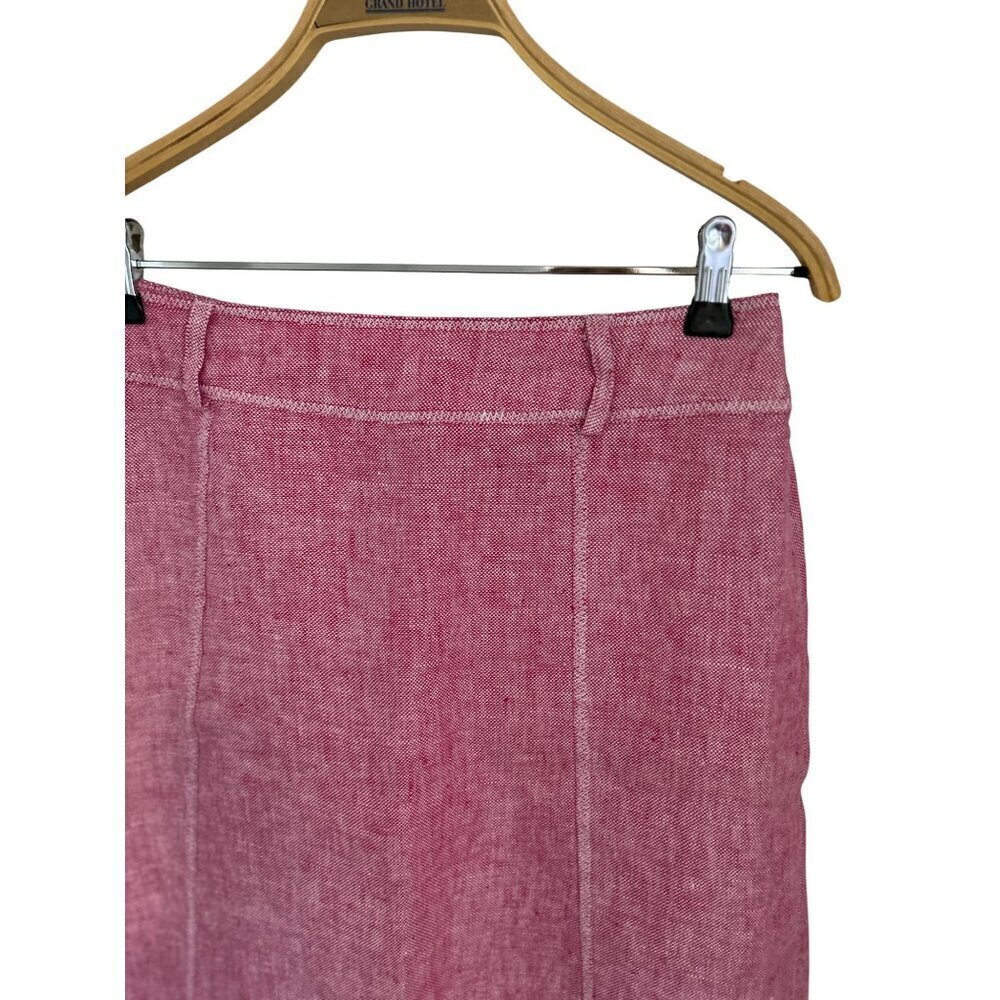 Tristan & Iseut 100% Linen Set - Blazer & A-Lin Skirt Heather Pink Size Med - Picture 15 of 16